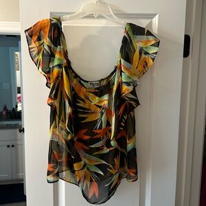 Show me your mumu sheer off the shoulder top large